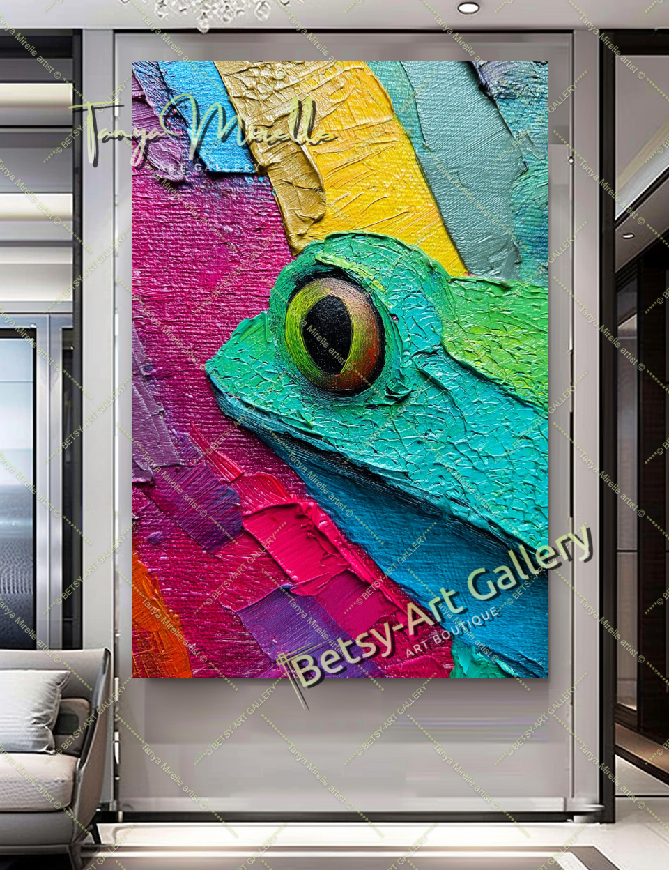 {{ product.title }} canvas artwork by Tanya Mirelle – modern wall decor – original artwork for home, living room, office, or gallery