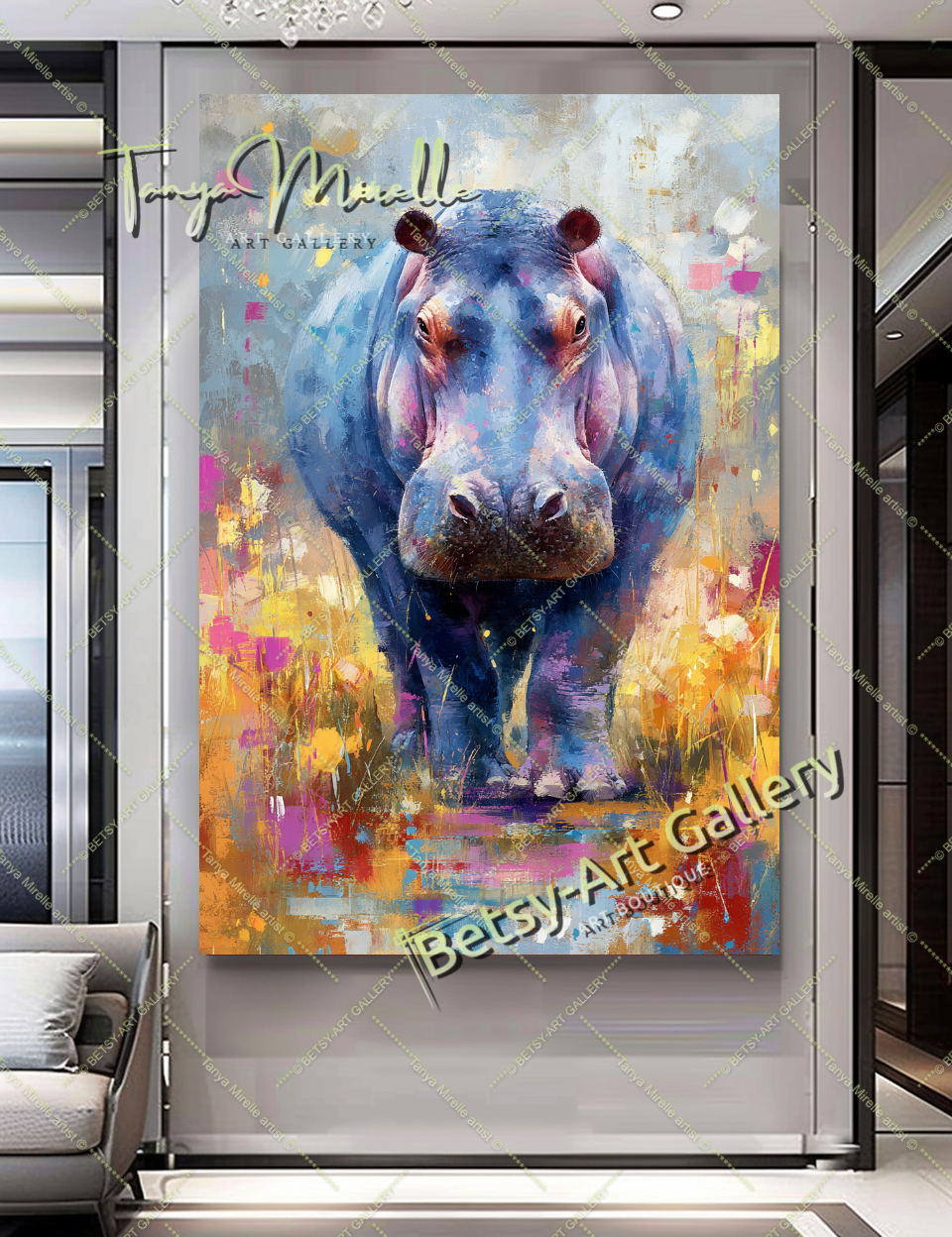{{ product.title }} canvas artwork by Tanya Mirelle – modern wall decor – original artwork for home, living room, office, or gallery
