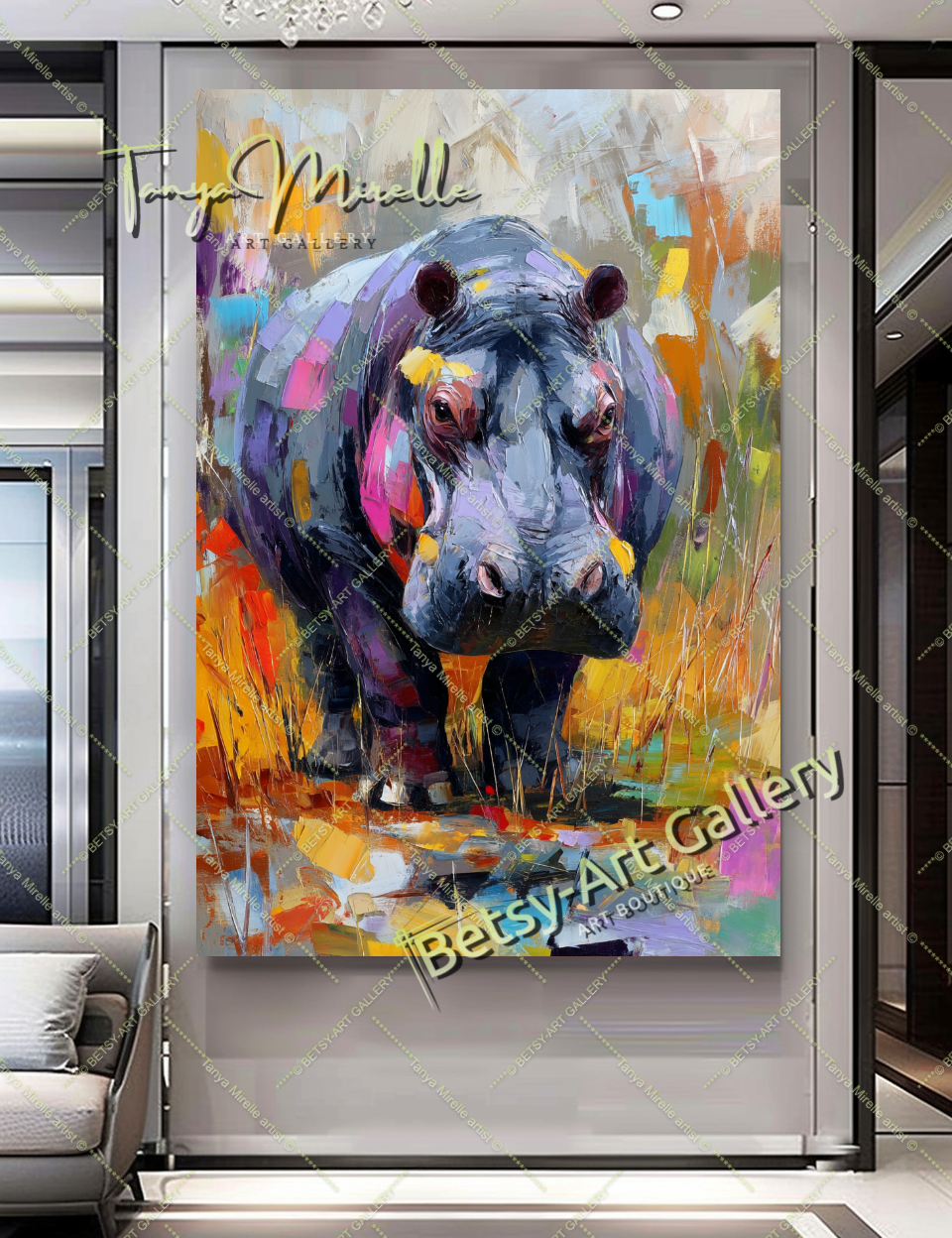 {{ product.title }} canvas artwork by Tanya Mirelle – modern wall decor – original artwork for home, living room, office, or gallery