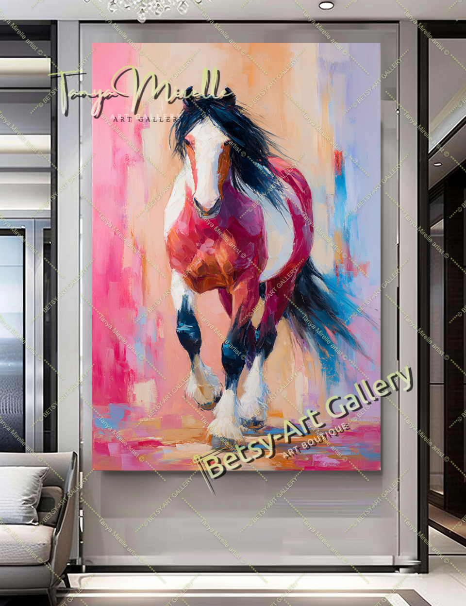 {{ product.title }} – {{ product.metafields.size | default: "Large" }} {{ product.metafields.technique | default: "Oil on Canvas" }} – {% if image.alt != blank %}{{ image.alt }}{% else %}{% if forloop.index0 == 0 %}Main view{% elsif forloop.index0 <= 2 %}Detail view{% else %}Close-up impasto texture{% endif %}{% endif %} by Tanya Mirelle – original artwork for home, living room, office, or gallery