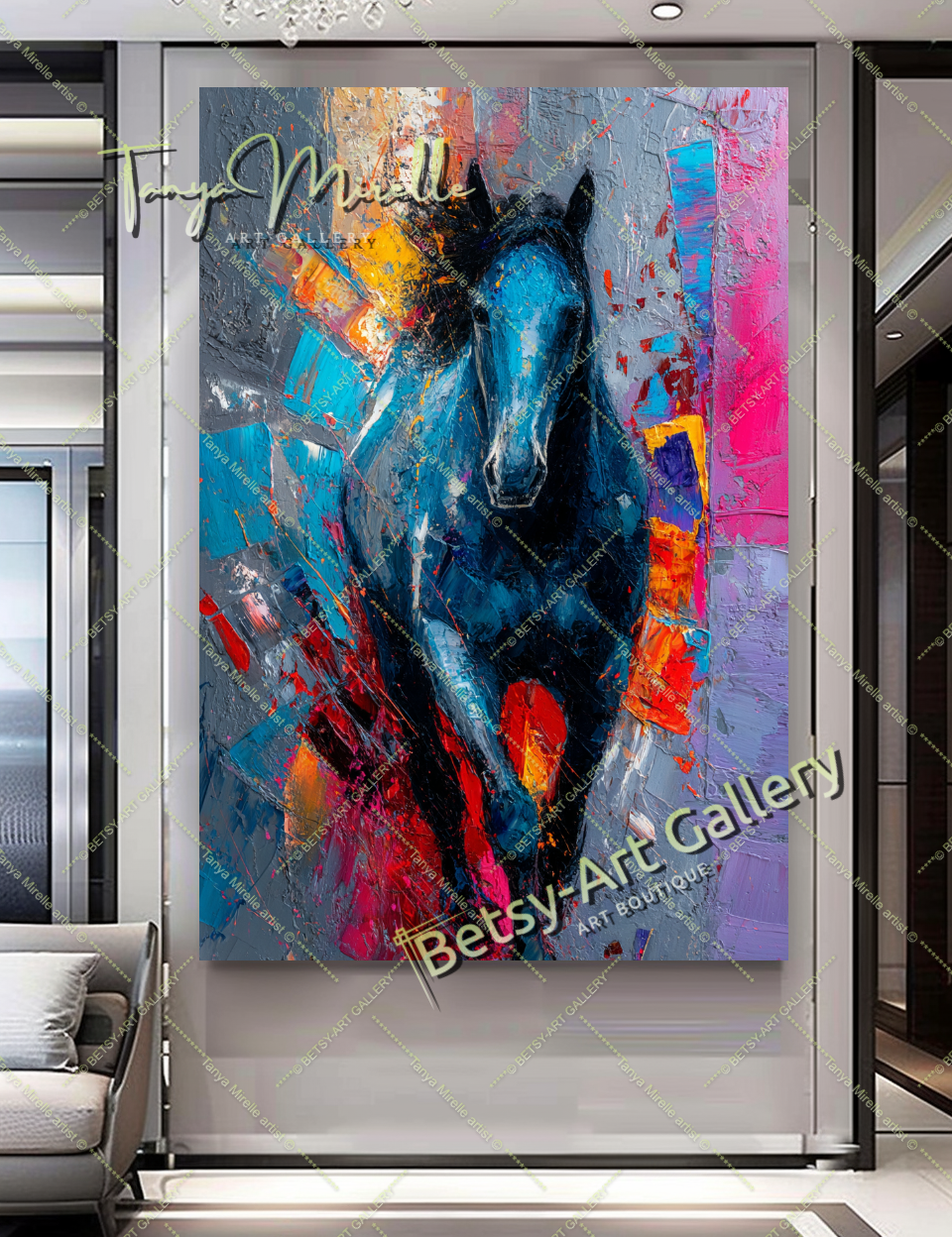 {{ product.title }} canvas artwork by Tanya Mirelle – modern wall decor – original artwork for home, living room, office, or gallery