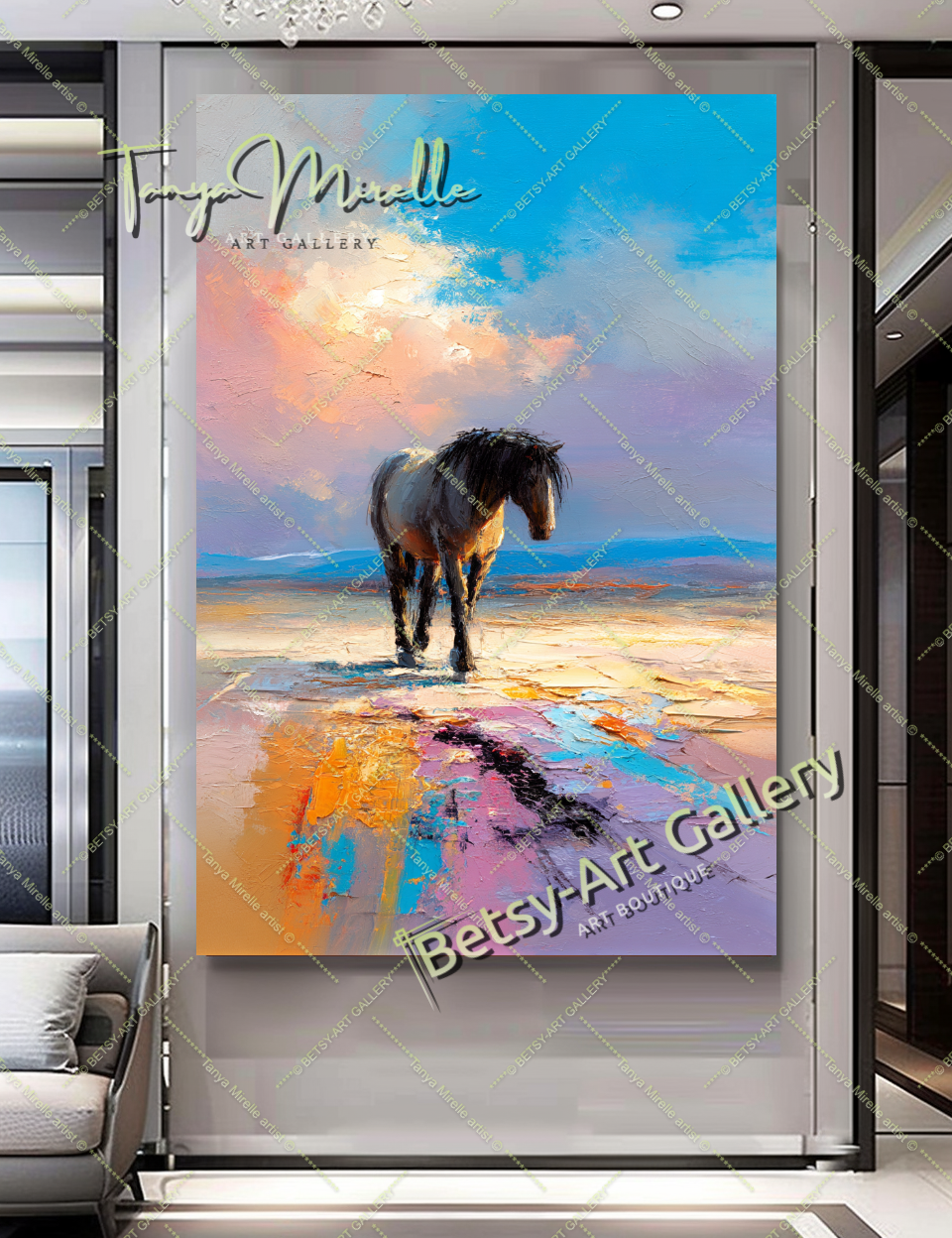{{ product.title }} canvas artwork by Tanya Mirelle – modern wall decor – original artwork for home, living room, office, or gallery