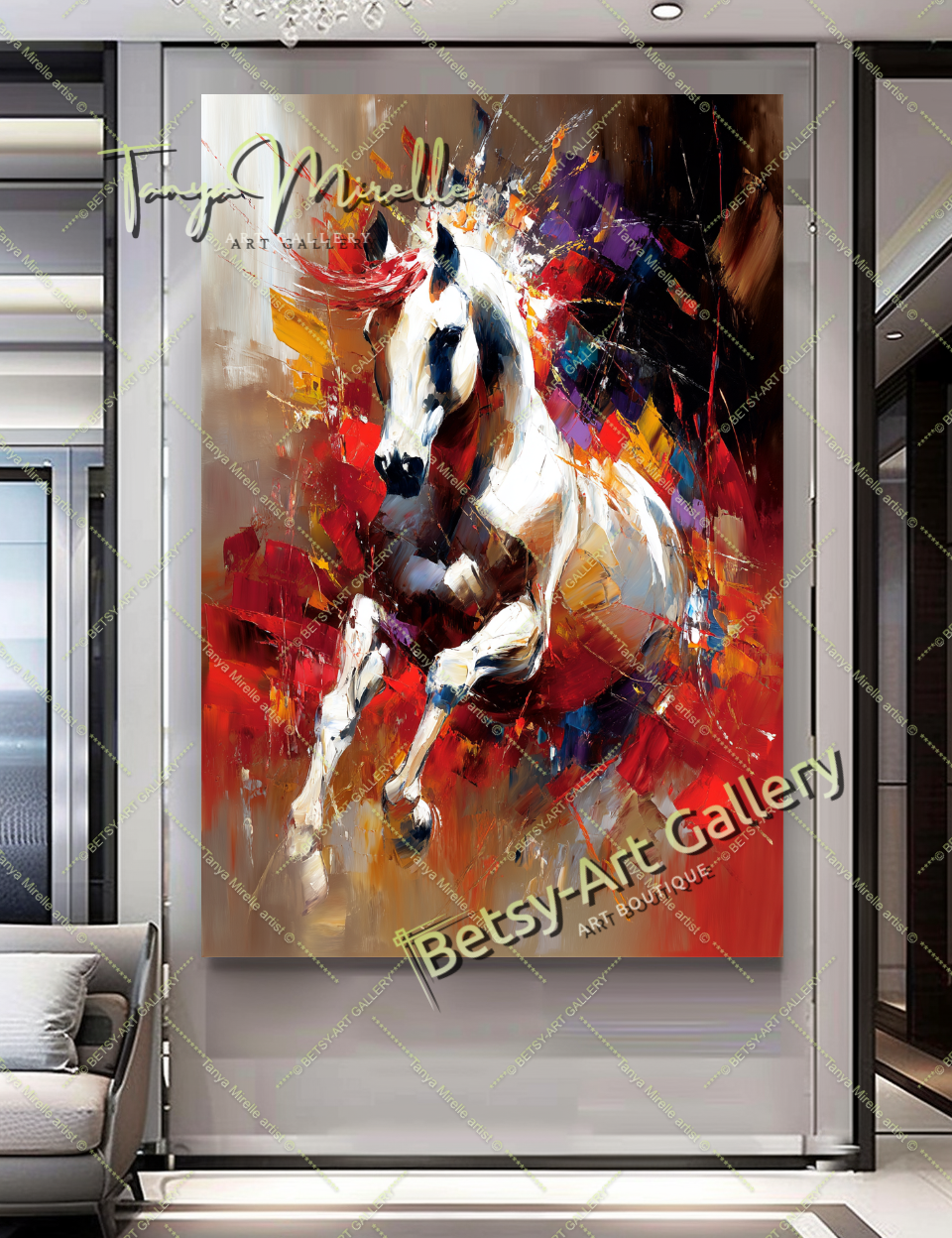 {{ product.title }} canvas artwork by Tanya Mirelle – modern wall decor – original artwork for home, living room, office, or gallery