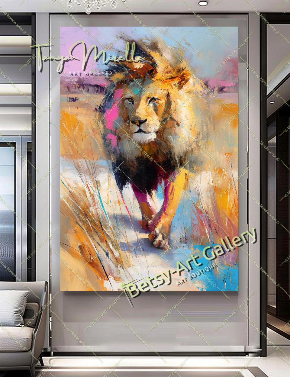 {{ product.title }} canvas artwork by Tanya Mirelle – modern wall decor – original artwork for home, living room, office, or gallery