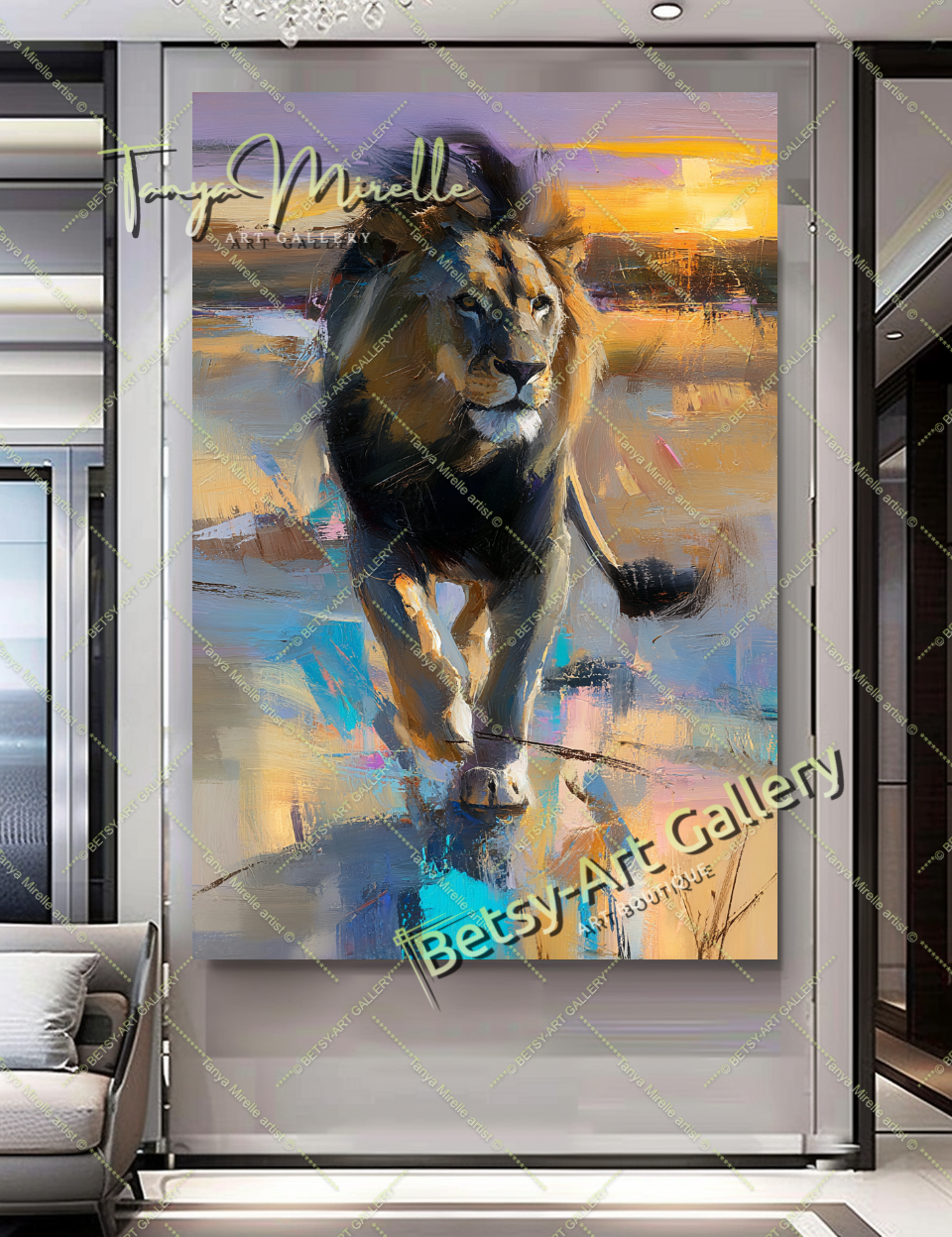 {{ product.title }} canvas artwork by Tanya Mirelle – modern wall decor – original artwork for home, living room, office, or gallery
