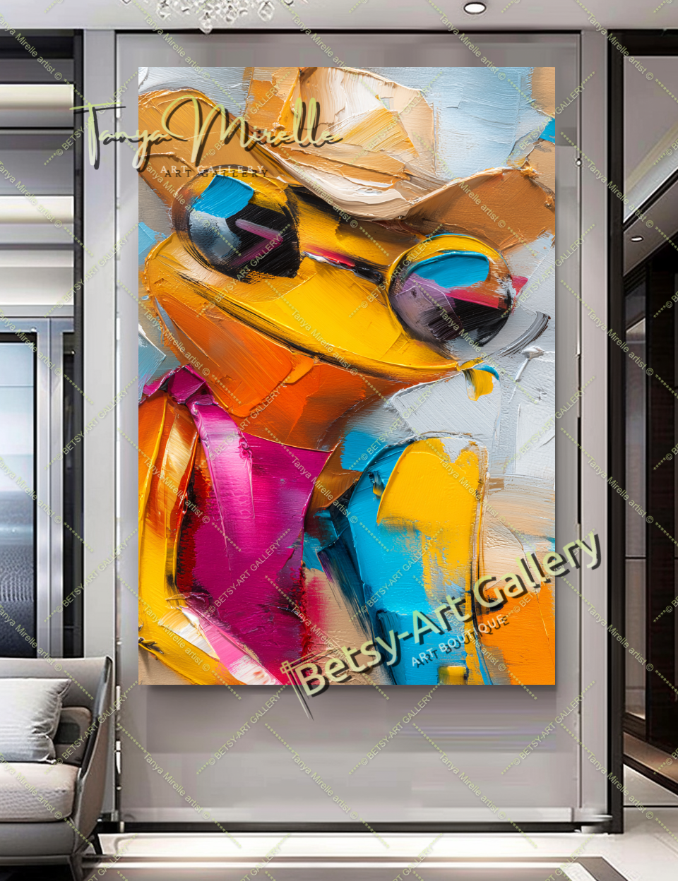 {{ product.title }} canvas artwork by Tanya Mirelle – modern wall decor – original artwork for home, living room, office, or gallery