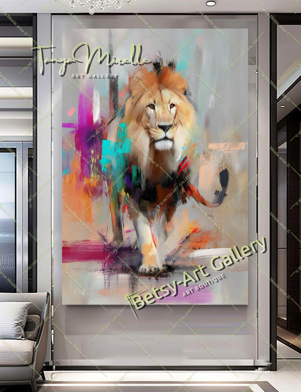 {{ product.title }} canvas artwork by Tanya Mirelle – modern wall decor – original artwork for home, living room, office, or gallery