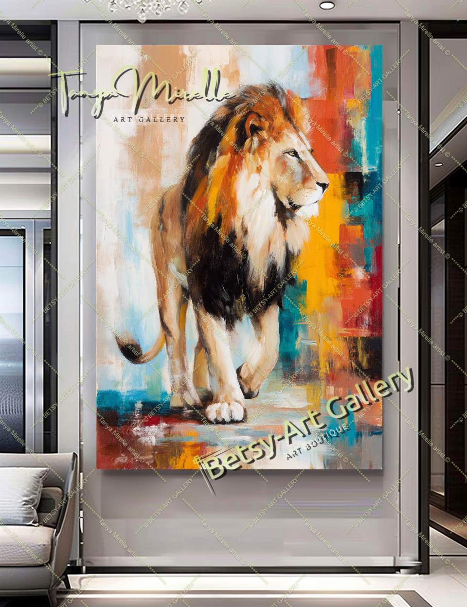 {{ product.title }} canvas artwork by Tanya Mirelle – modern wall decor – original artwork for home, living room, office, or gallery