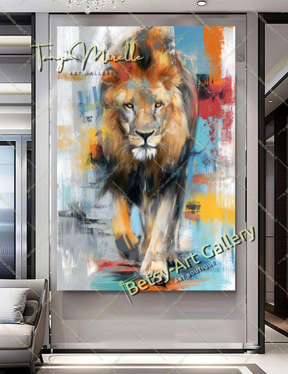 {{ product.title }} canvas artwork by Tanya Mirelle – modern wall decor – original artwork for home, living room, office, or gallery