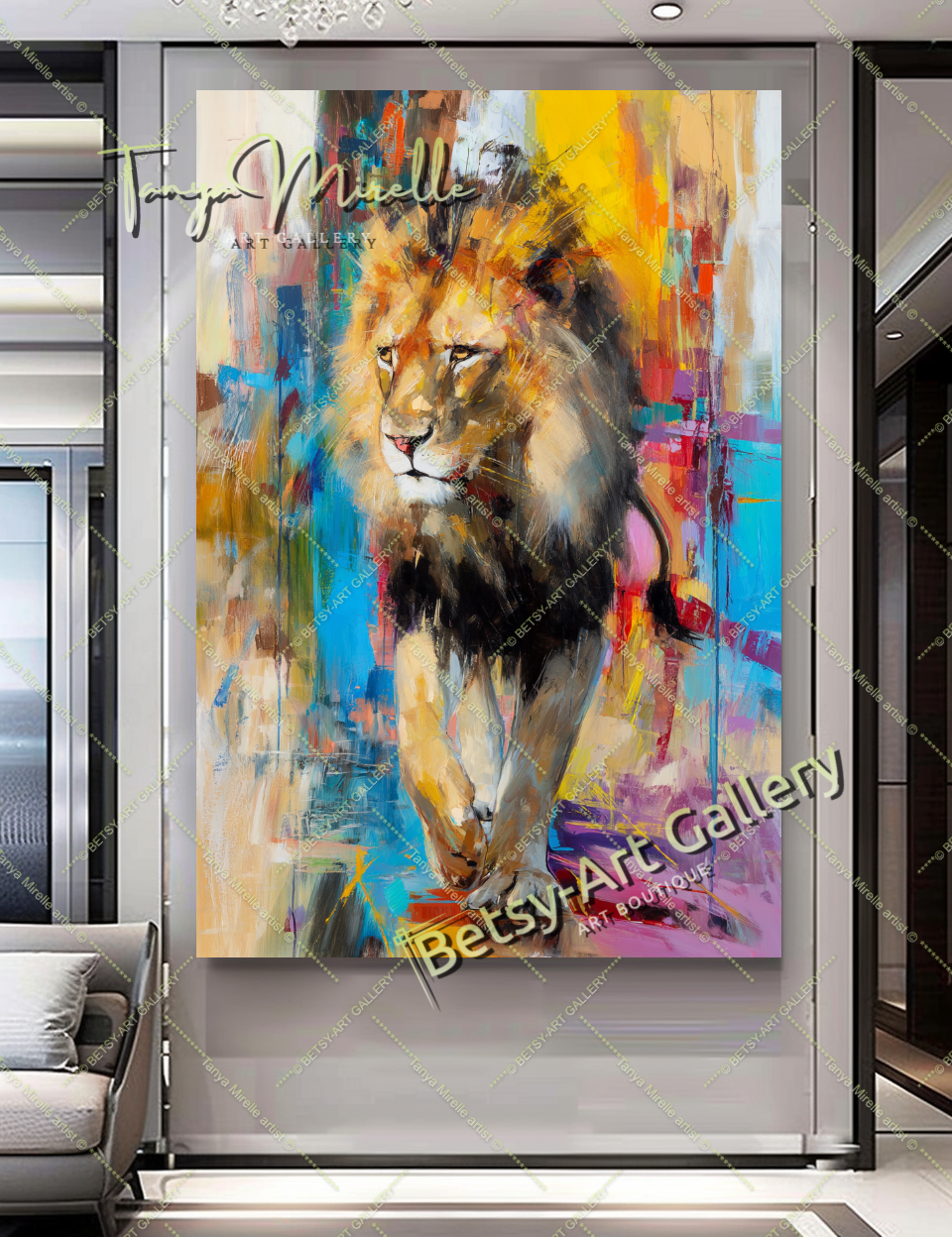{{ product.title }} canvas artwork by Tanya Mirelle – modern wall decor – original artwork for home, living room, office, or gallery