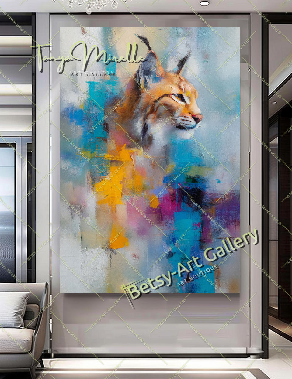 {{ product.title }} canvas artwork by Tanya Mirelle – modern wall decor – original artwork for home, living room, office, or gallery