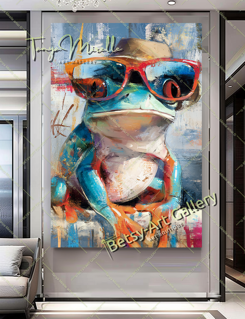 {{ product.title }} canvas artwork by Tanya Mirelle – modern wall decor – original artwork for home, living room, office, or gallery