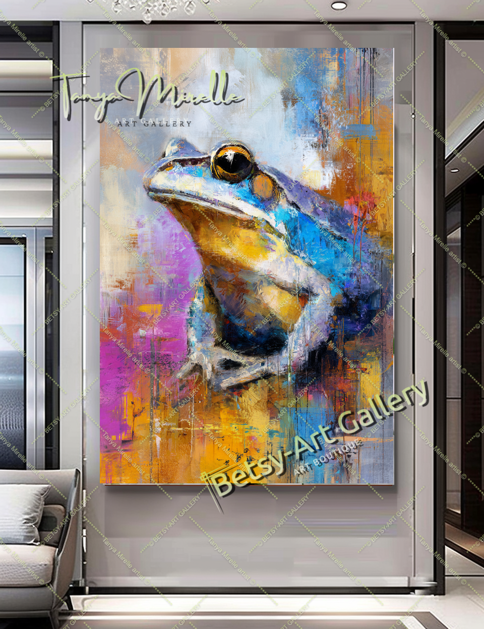 {{ product.title }} canvas artwork by Tanya Mirelle – modern wall decor – original artwork for home, living room, office, or gallery