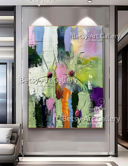 Rich Colors Abstract Canvas  – Textured Modern Painting #126