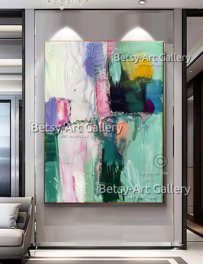 Minimalist Tranquil Abstract Canvas  – Textured Modern Painting #122