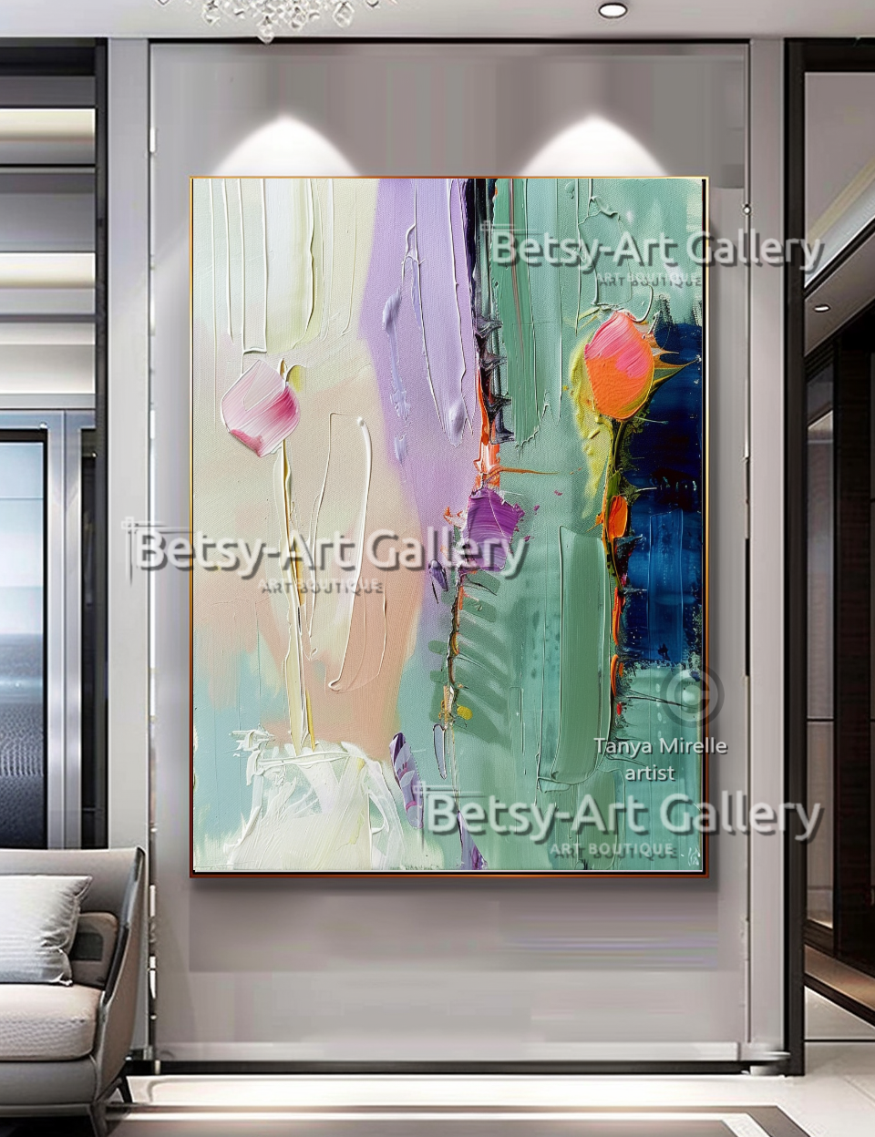 Minimalist Tranquil Abstract Canvas  – Textured Modern Painting #122