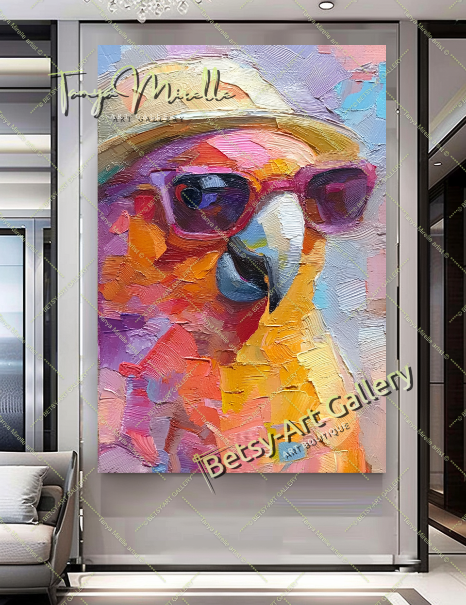 {{ product.title }} canvas artwork by Tanya Mirelle – modern wall decor – original artwork for home, living room, office, or gallery
