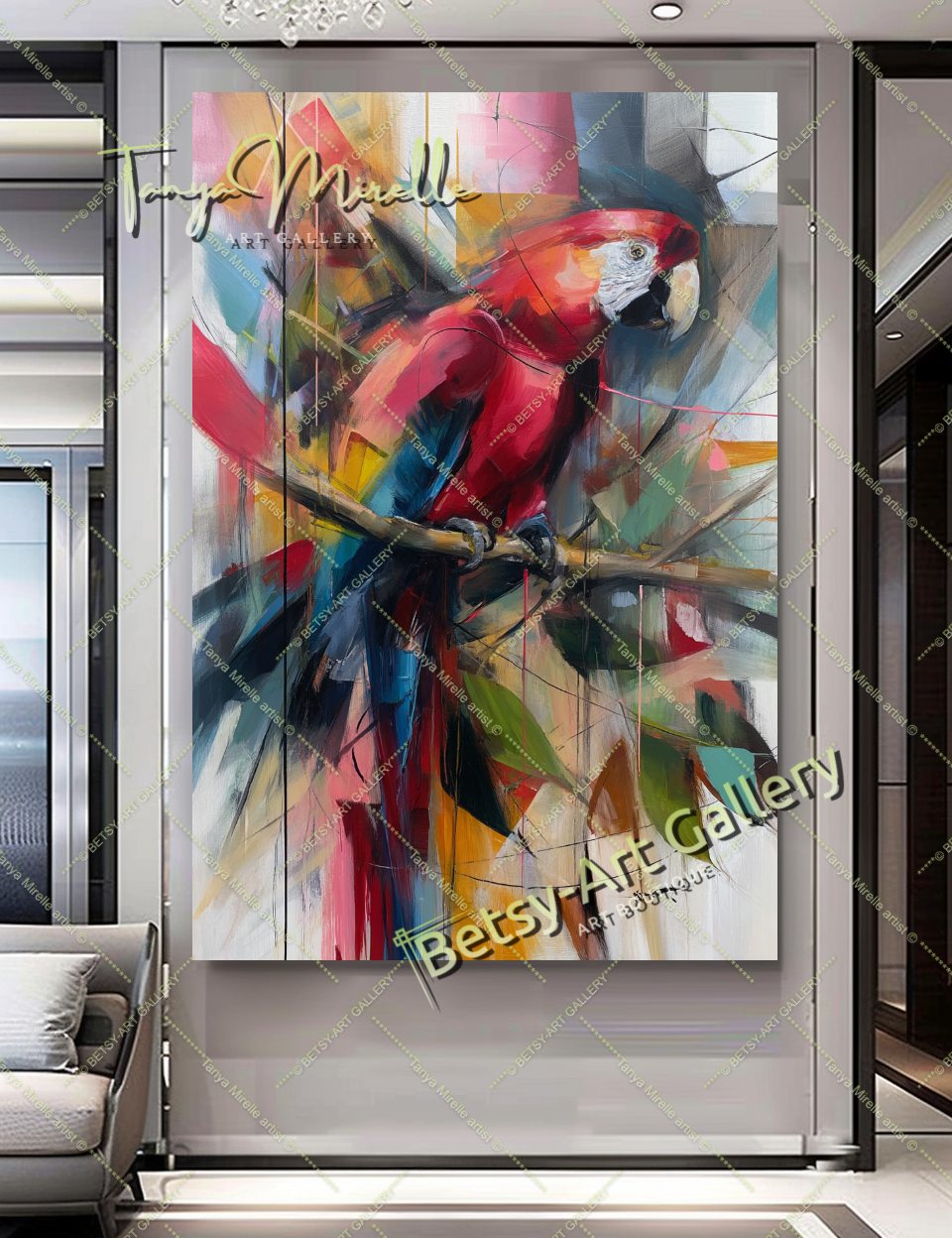 {{ product.title }} canvas artwork by Tanya Mirelle – modern wall decor – original artwork for home, living room, office, or gallery