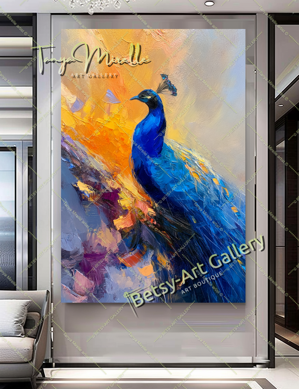 {{ product.title }} canvas artwork by Tanya Mirelle – modern wall decor – original artwork for home, living room, office, or gallery