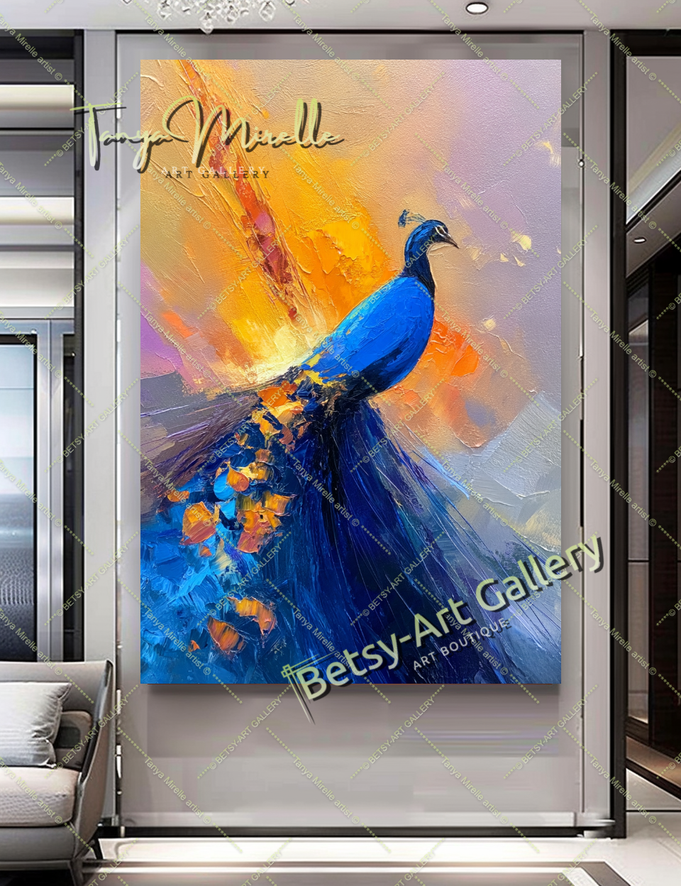 {{ product.title }} canvas artwork by Tanya Mirelle – modern wall decor – original artwork for home, living room, office, or gallery