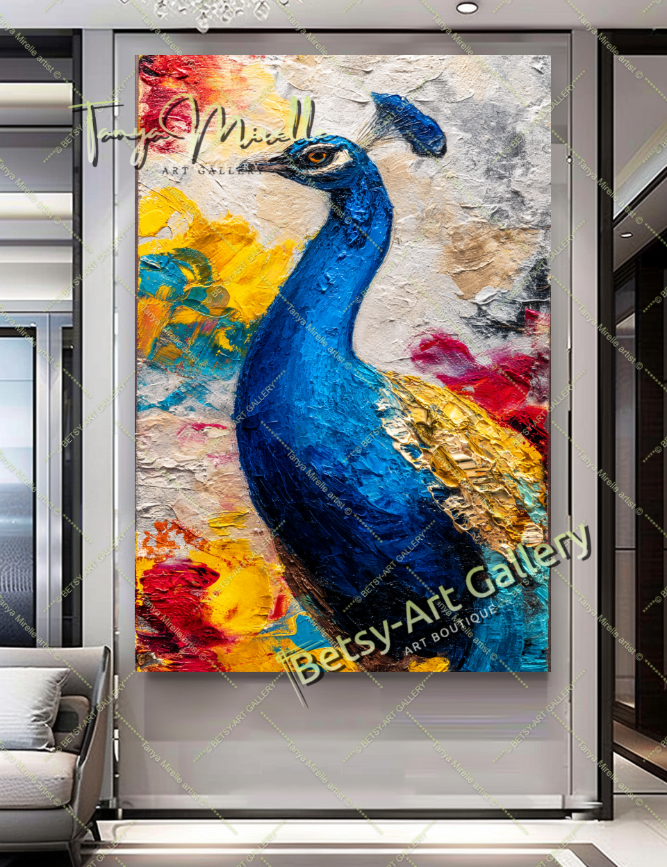 {{ product.title }} canvas artwork by Tanya Mirelle – modern wall decor – original artwork for home, living room, office, or gallery