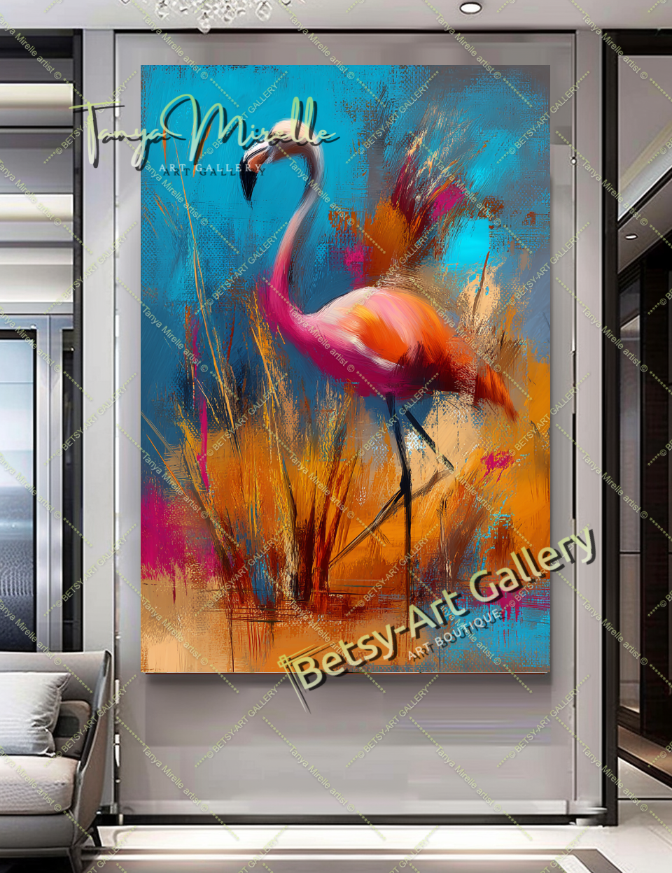 {{ product.title }} canvas artwork by Tanya Mirelle – modern wall decor – original artwork for home, living room, office, or gallery