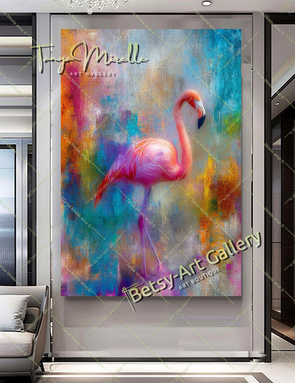{{ product.title }} canvas artwork by Tanya Mirelle – modern wall decor – original artwork for home, living room, office, or gallery