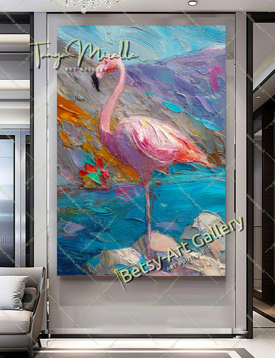 {{ product.title }} canvas artwork by Tanya Mirelle – modern wall decor – original artwork for home, living room, office, or gallery