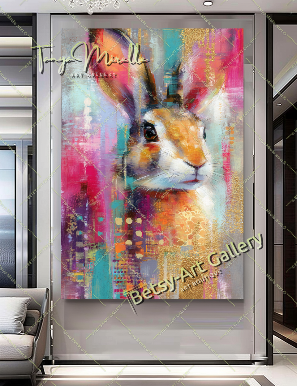 {{ product.title }} canvas artwork by Tanya Mirelle – modern wall decor – original artwork for home, living room, office, or gallery