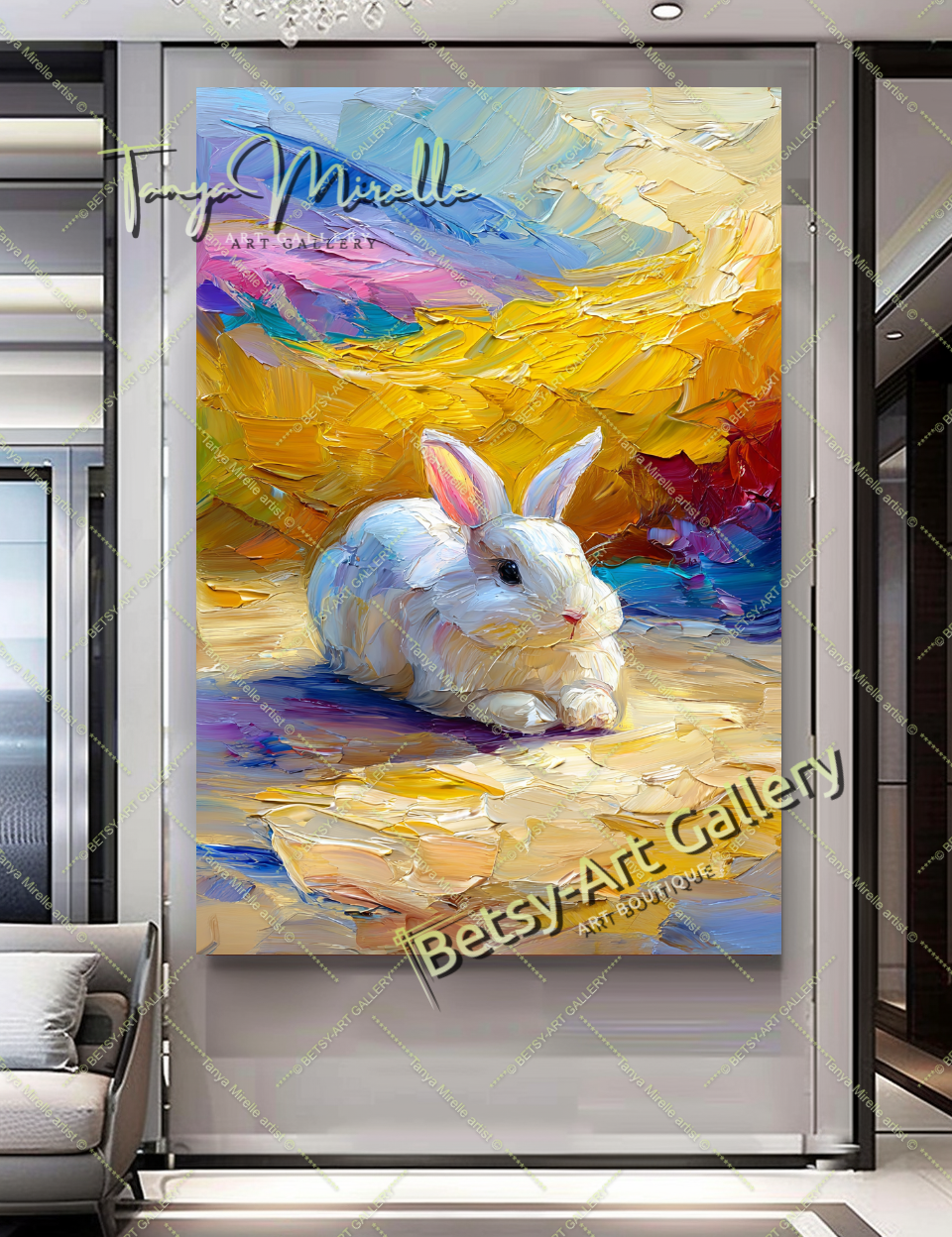 {{ product.title }} – {{ product.metafields.size | default: "Large" }} {{ product.metafields.technique | default: "Oil on Canvas" }} – {% if image.alt != blank %}{{ image.alt }}{% else %}{% if forloop.index0 == 0 %}Main view{% elsif forloop.index0 <= 2 %}Detail view{% else %}Close-up impasto texture{% endif %}{% endif %} by Tanya Mirelle – original artwork for home, living room, office, or gallery