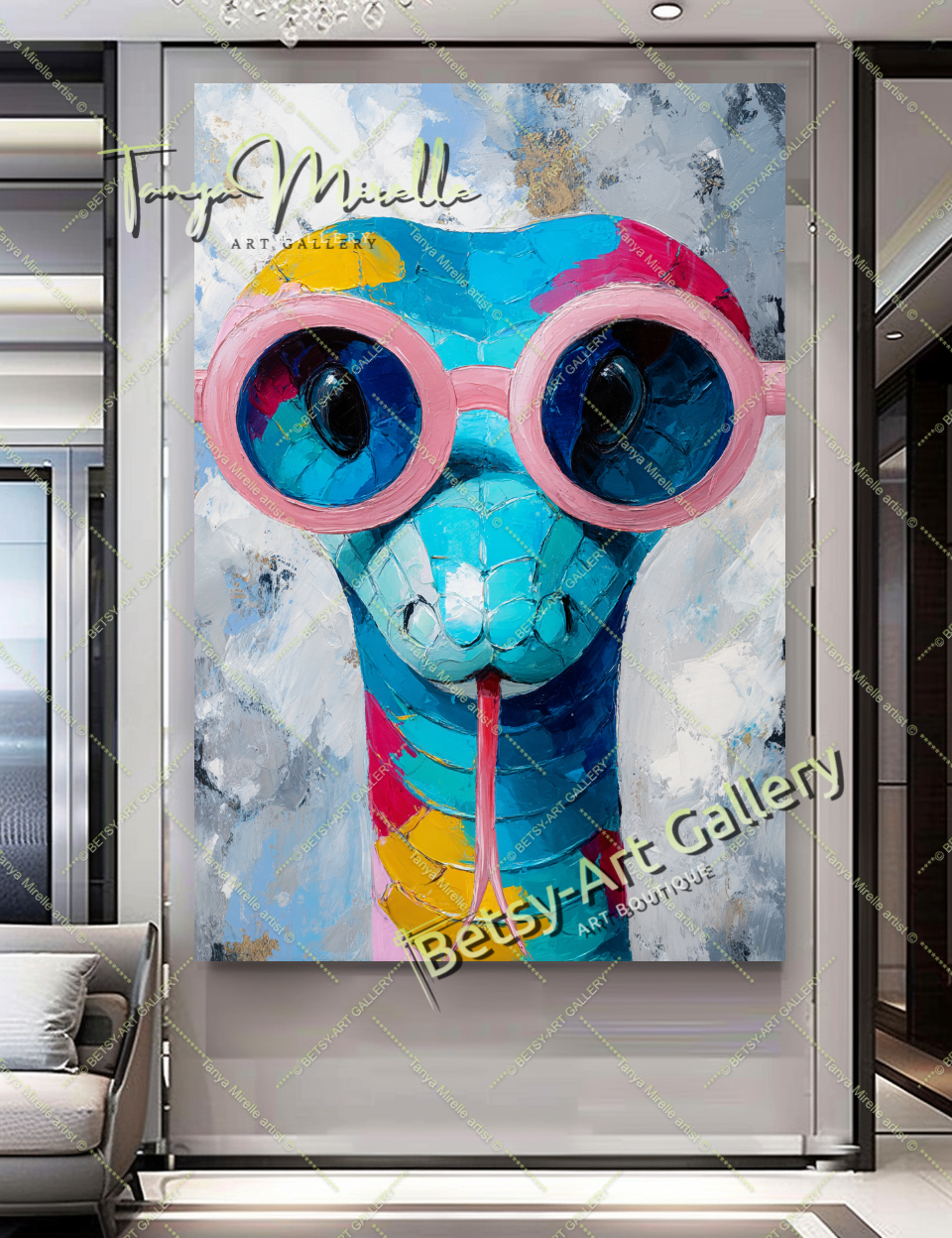 {{ product.title }} canvas artwork by Tanya Mirelle – modern wall decor – original artwork for home, living room, office, or gallery