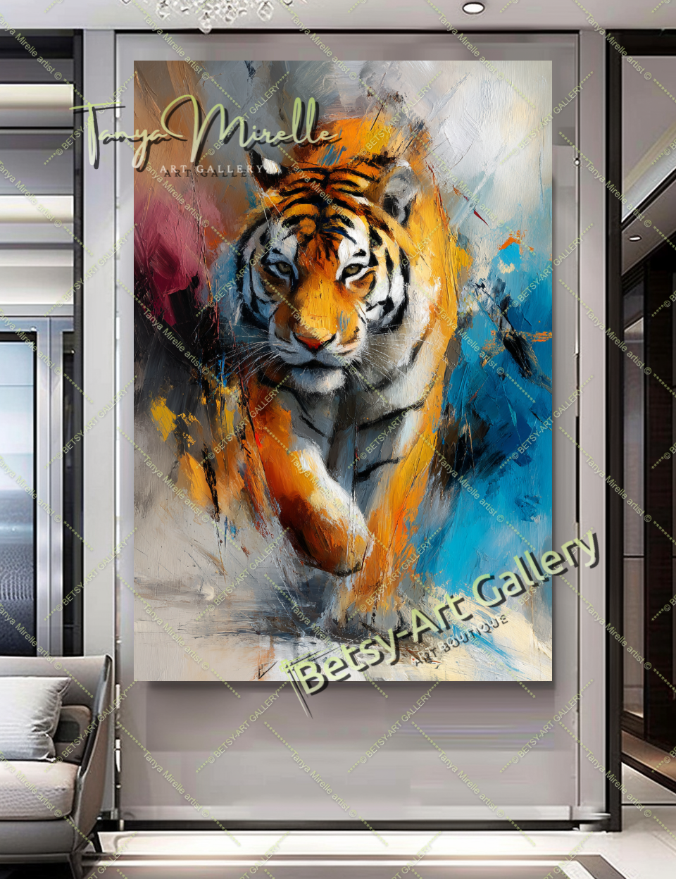 {{ product.title }} – {{ product.metafields.size | default: "Large" }} {{ product.metafields.technique | default: "Oil on Canvas" }} – {% if image.alt != blank %}{{ image.alt }}{% else %}{% if forloop.index0 == 0 %}Main view{% elsif forloop.index0 <= 2 %}Detail view{% else %}Close-up impasto texture{% endif %}{% endif %} by Tanya Mirelle – original artwork for home, living room, office, or gallery