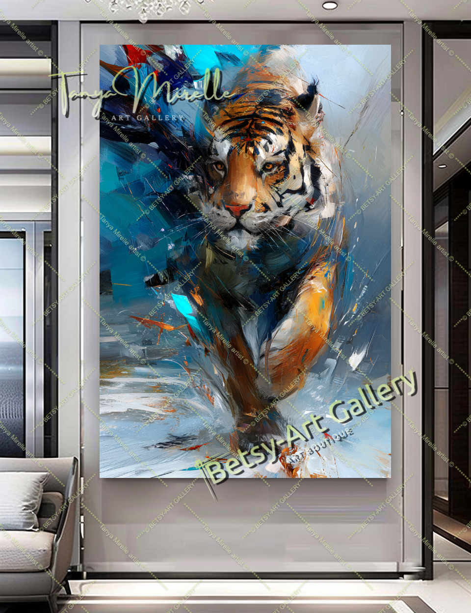 {{ product.title }} canvas artwork by Tanya Mirelle – modern wall decor – original artwork for home, living room, office, or gallery