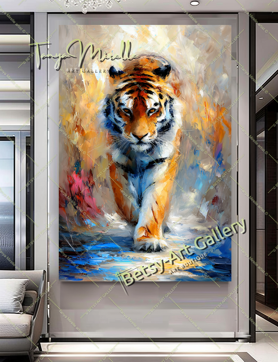 {{ product.title }} canvas artwork by Tanya Mirelle – modern wall decor – original artwork for home, living room, office, or gallery