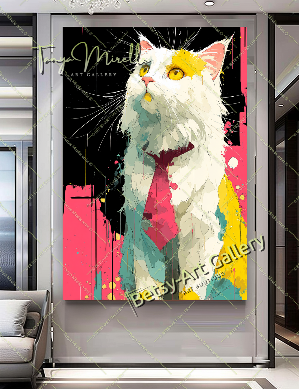{{ product.title }} canvas artwork by Tanya Mirelle – modern wall decor – original artwork for home, living room, office, or gallery