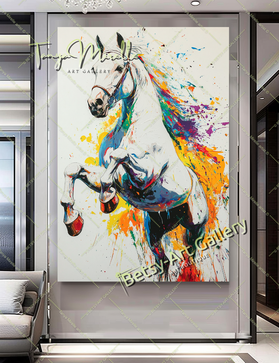 {{ product.title }} canvas artwork by Tanya Mirelle – modern wall decor – original artwork for home, living room, office, or gallery