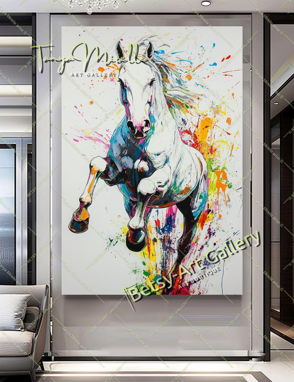 {{ product.title }} canvas artwork by Tanya Mirelle – modern wall decor – original artwork for home, living room, office, or gallery