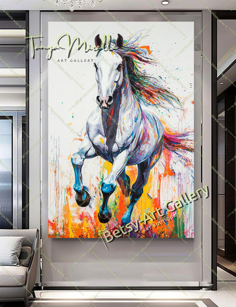 {{ product.title }} canvas artwork by Tanya Mirelle – modern wall decor – original artwork for home, living room, office, or gallery