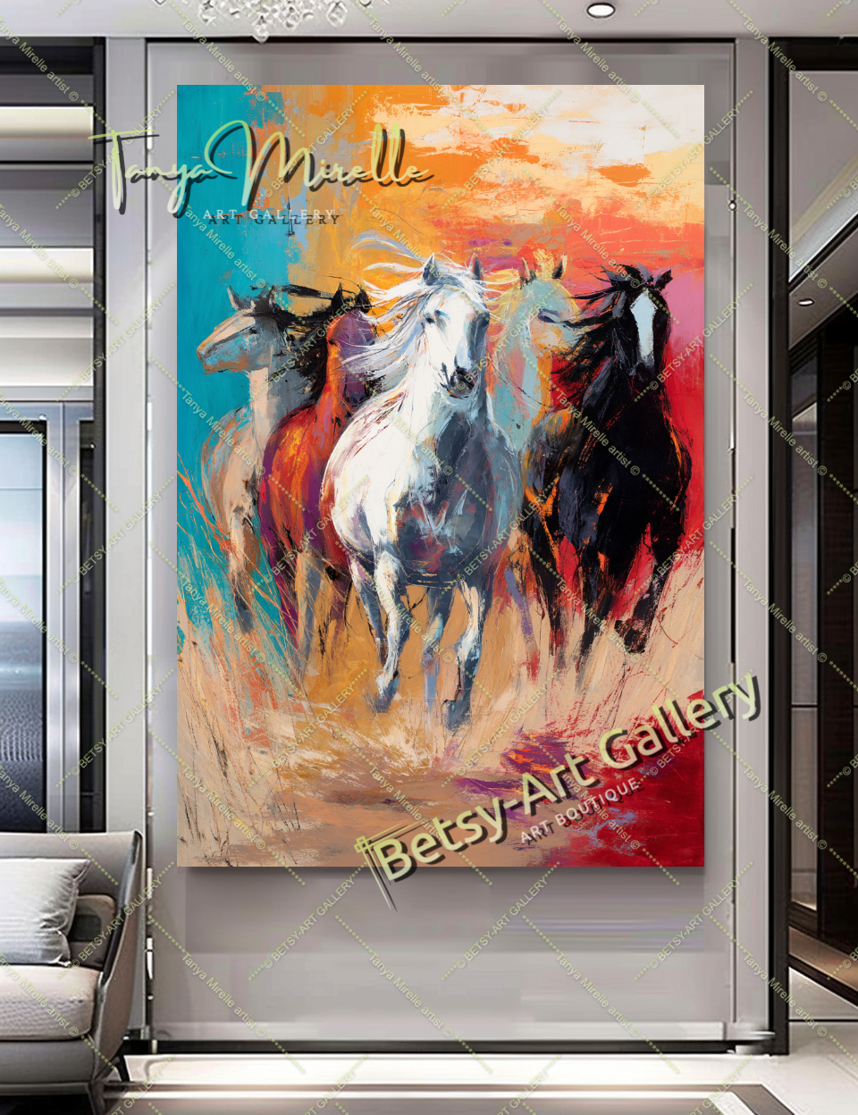 {{ product.title }} canvas artwork by Tanya Mirelle – modern wall decor – original artwork for home, living room, office, or gallery