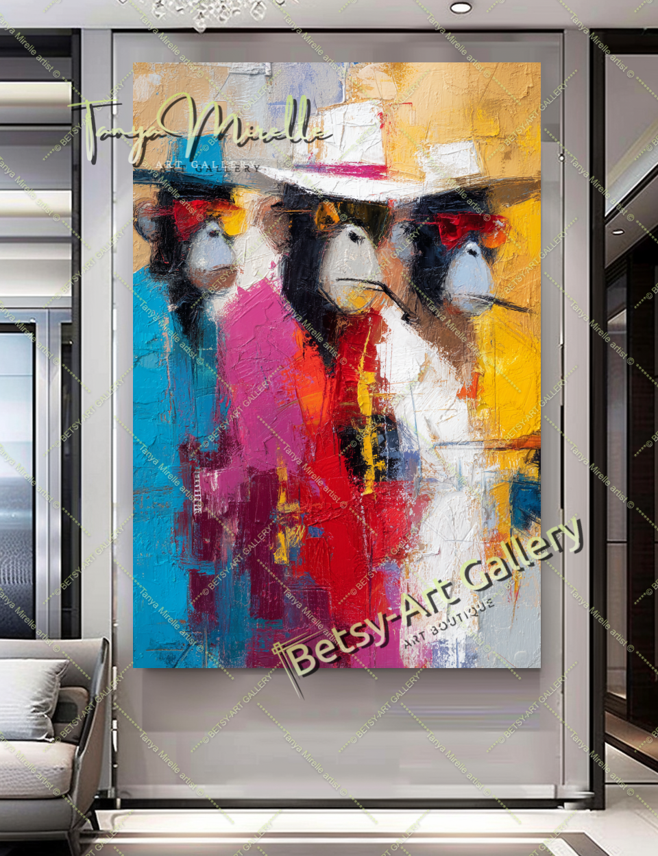 {{ product.title }} canvas artwork by Tanya Mirelle – modern wall decor – original artwork for home, living room, office, or gallery