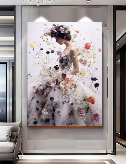 ПРЯМОУГОЛЬНЫЙ Grande toile imprimée étirée / Légendaire Marilyn Monroe en robe rouge / Impression d'art mural moderne