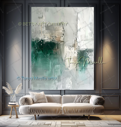 Organic Minimalist Abstract - Large Neutral Canvas for Living Room