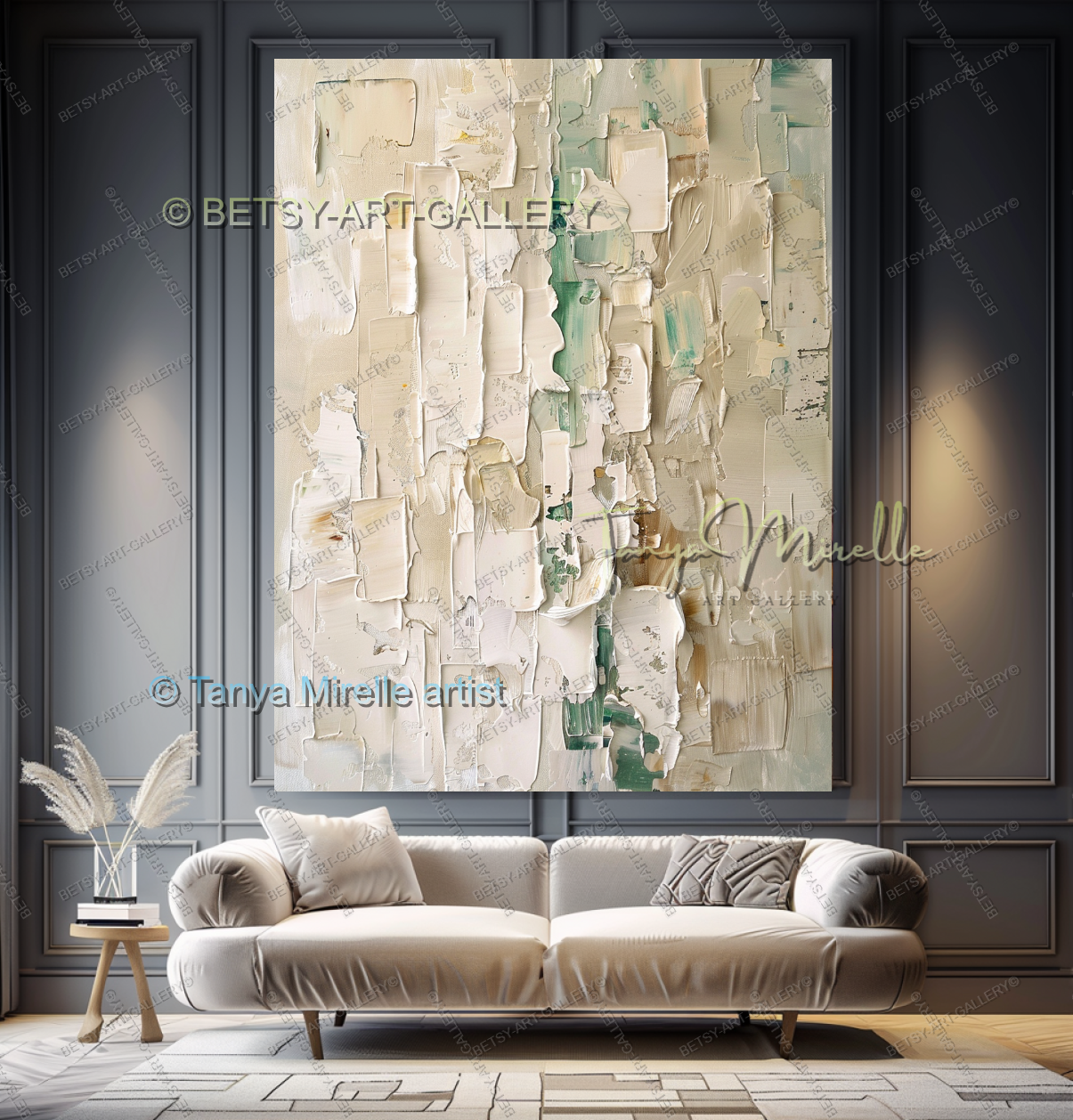 Soft Beige Composition – Handcrafted Impasto Oil Canvas