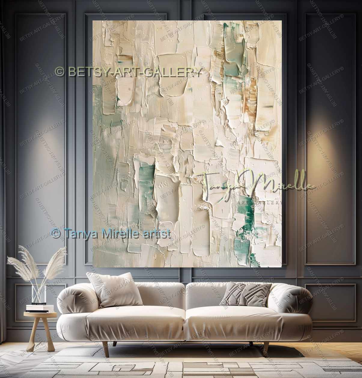 Soft Beige Composition – Handcrafted Impasto Oil Canvas