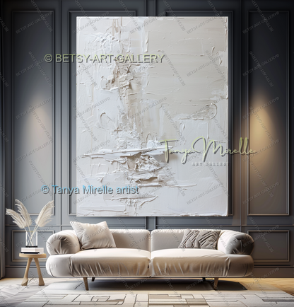 Luxury Minimalist Textured Abstract Canvas Painting