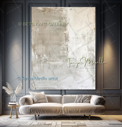 Warm Minimalism - Luxury Neutral Wall Art for Living Room