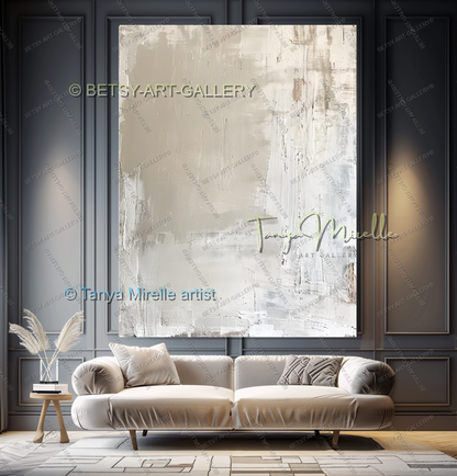 Warm Minimalism - Luxury Neutral Wall Art for Living Room