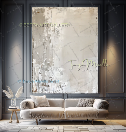 Warm Minimalism - Luxury Neutral Wall Art for Living Room