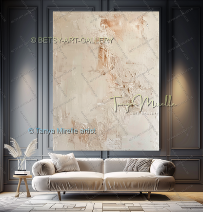 Warm Light Abstract - Minimalist Modern Wall Art in Warm Neutral Tones