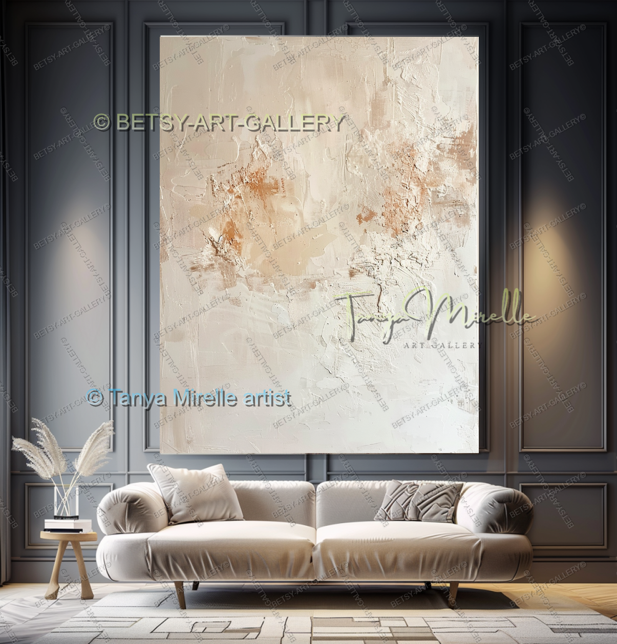 Warm Light Abstract - Minimalist Modern Wall Art in Warm Neutral Tones